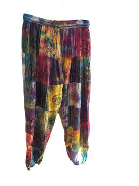 unbranded colorful cotton balloon pants Sz 1X
